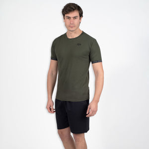 Pigiama uomo Superga SMS22032 cotone verde militare