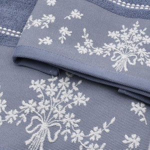 Vingi set asciugamani viso e ospite Bouquet blu