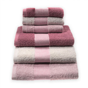 Vingi set 3+3 asciugamani viso e ospite cotone Isabel