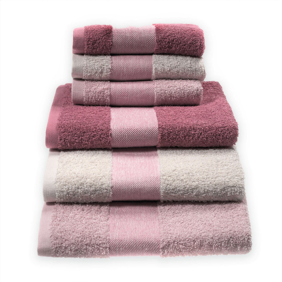 Vingi set 3+3 asciugamani viso e ospite cotone Isabel