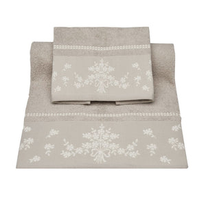 Vingi set asciugamani viso e ospite Bouquet avana