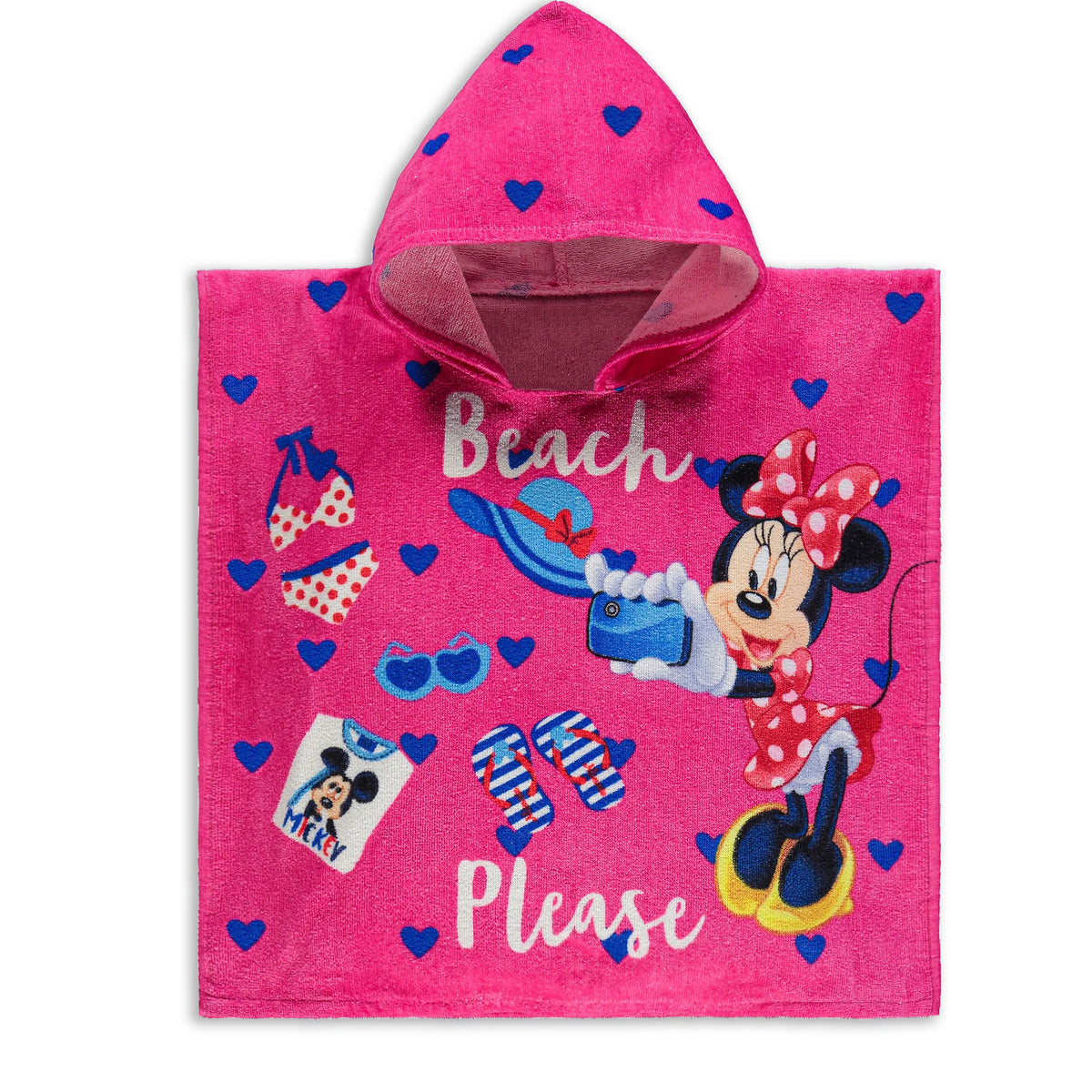 Accappatoio Poncho Spugna Disney WB7024 Minnie Mouse