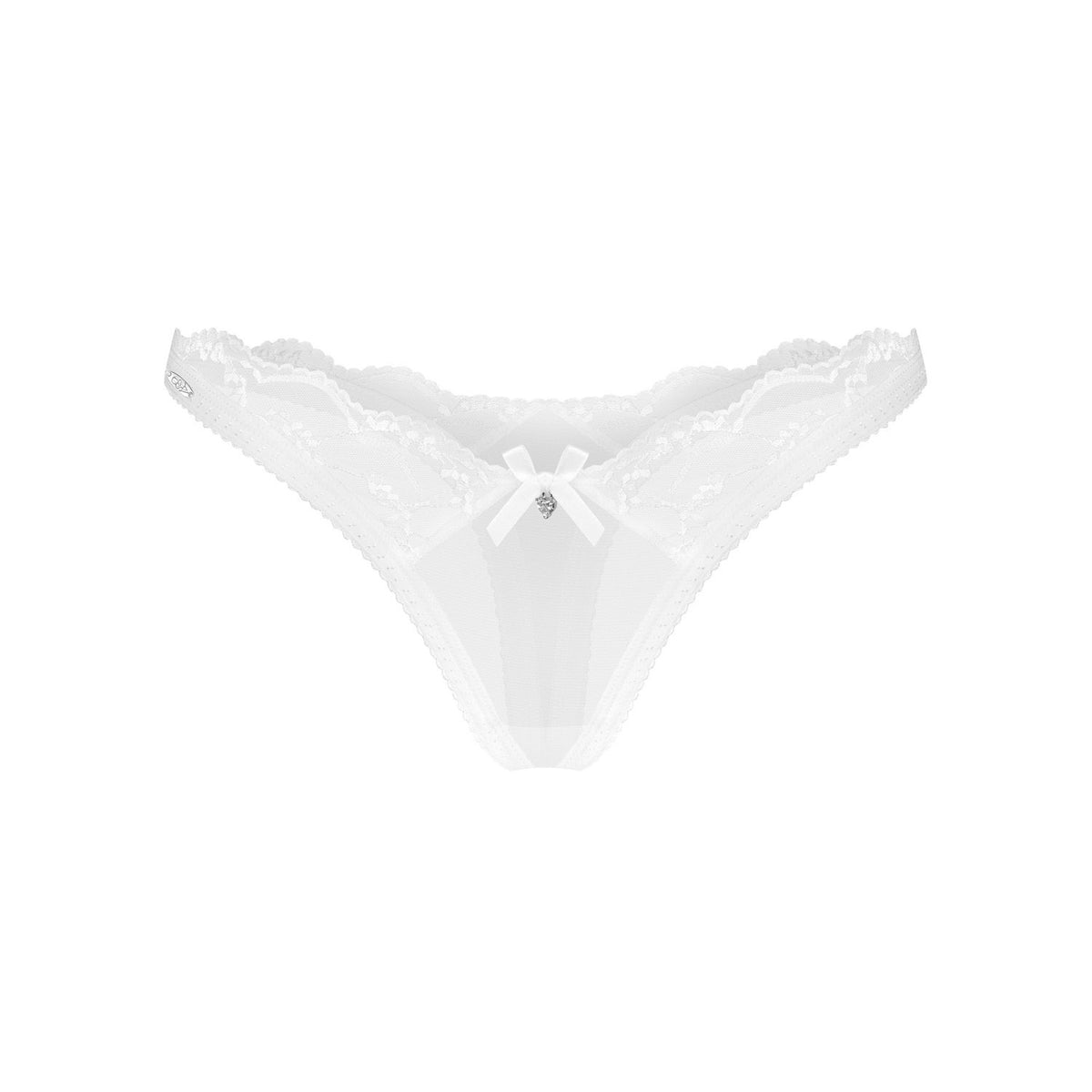 Perizoma in pizzo con strass Obsessive Weddya thong