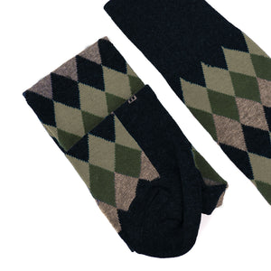 Calze lunghe uomo Enrico Coveri 328 rombi caldo cotone 3 pz Var. C