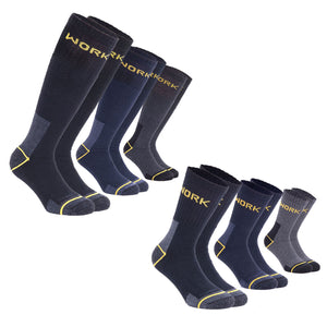 Calze lavoro corte lunghe Work Socks 6 paia
