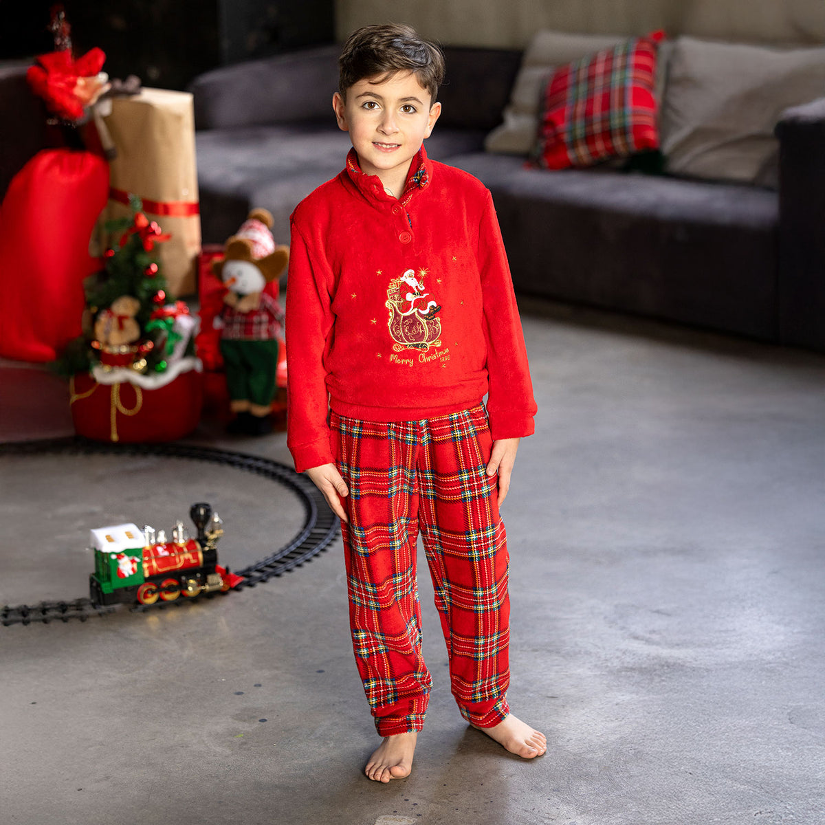Pigiama bimbo natalizio in coral Irge XMASKC40