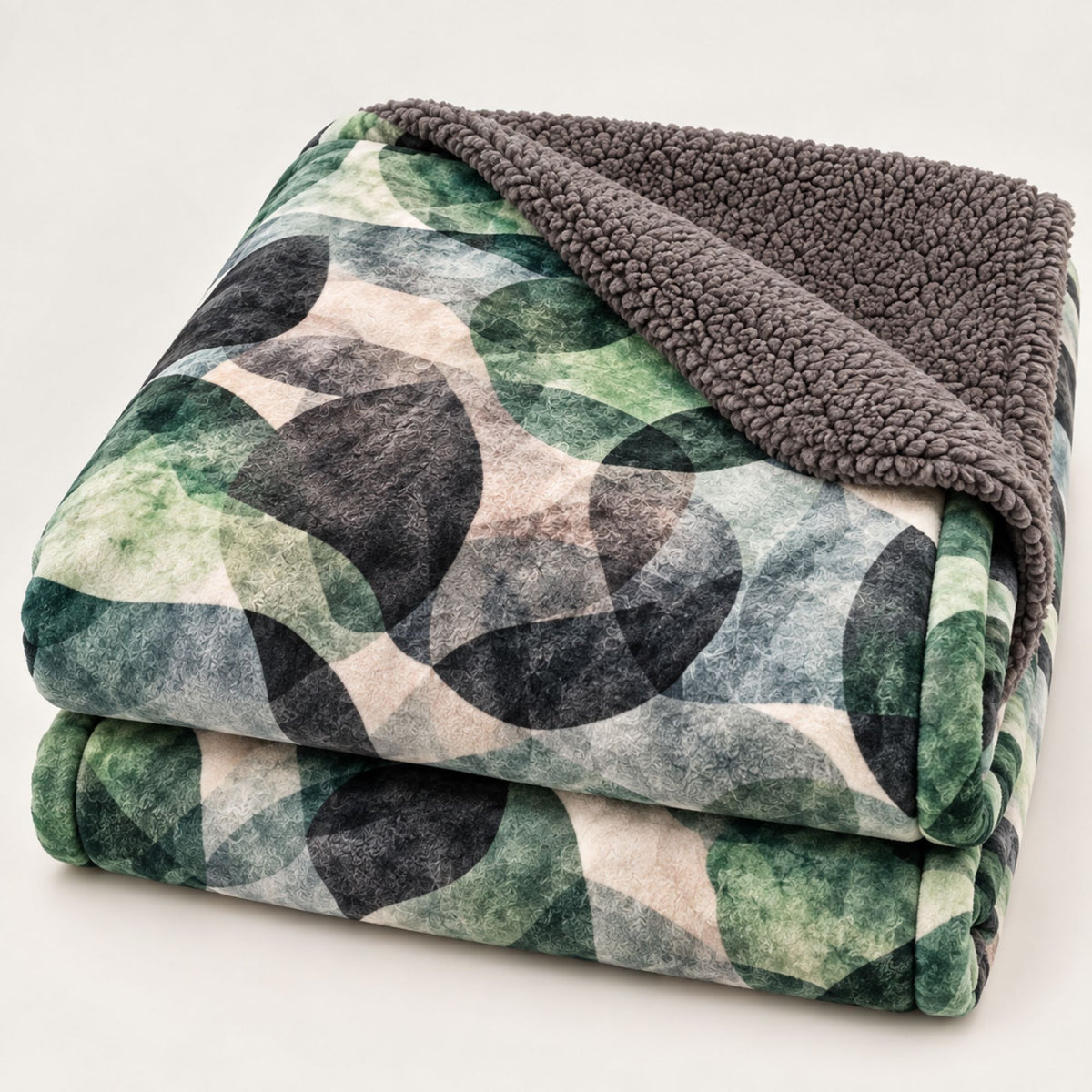 Coperta stampa digitale sfumata con sherpa Zambaiti elegant