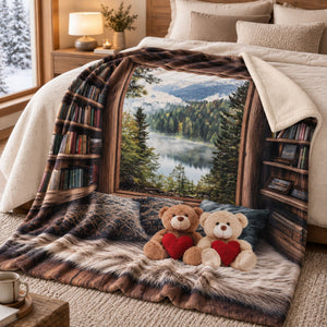 Coperta con stampa digitale orsacchiotti e sherpa Zambaiti coccola