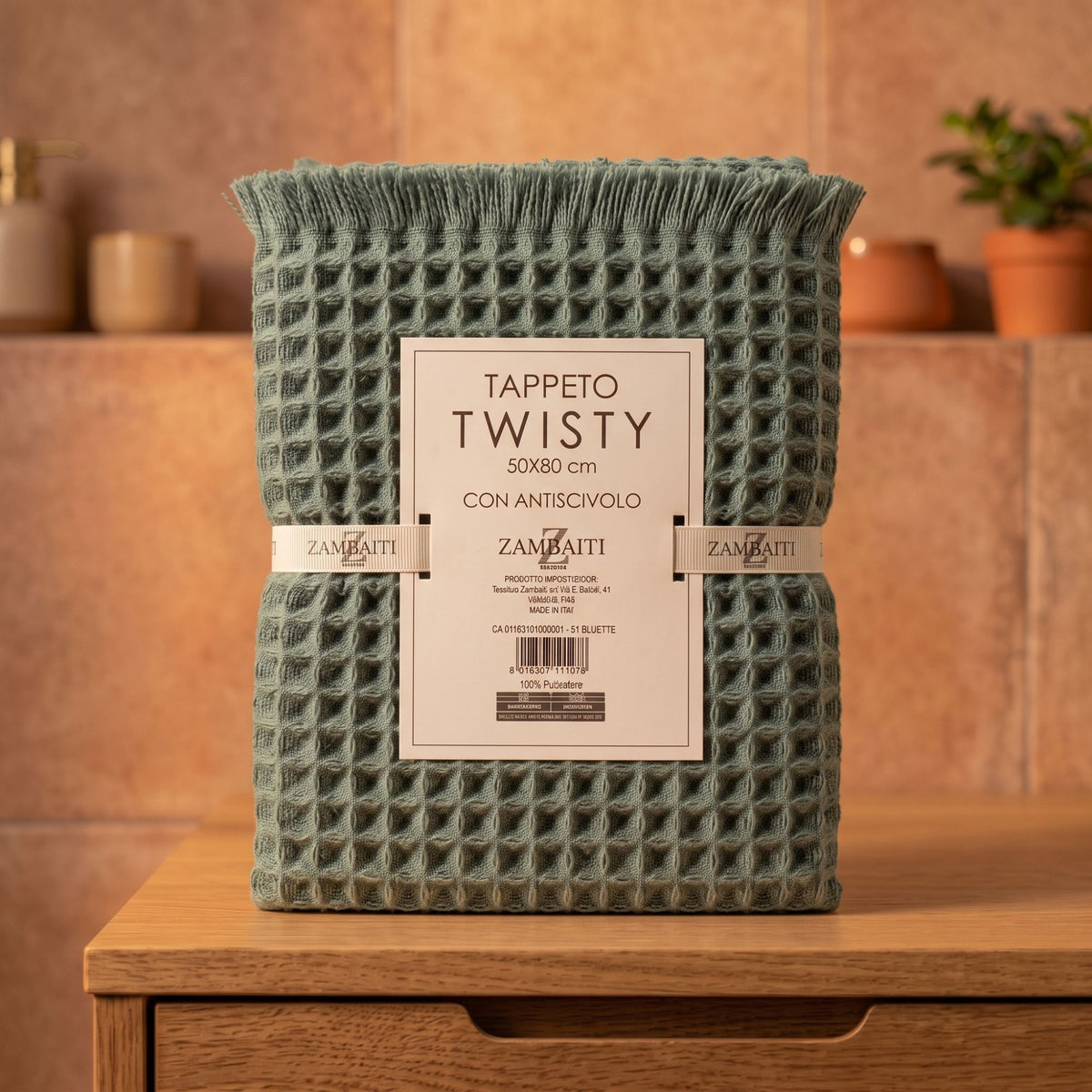 Tappetto antiscivolo effetto 3D waffle Zambaiti Twisty