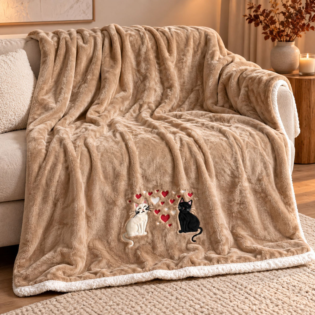 Bag + coperta ciniglia e sherpa gattini Zambaiti trousse