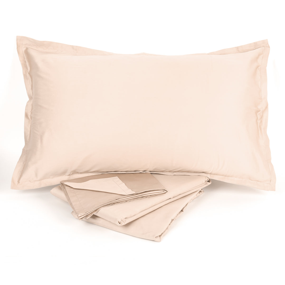 Completo letto raso di cotone 60 fili matrimoniale Zer0bed 100% Olympia 4 volani