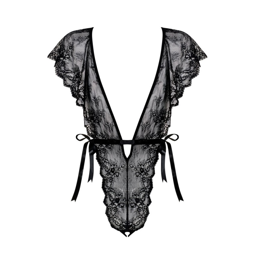 Sexy Body Intimo Hot Obsessive Merossa Teddy Pizzo Nero Intimorosa