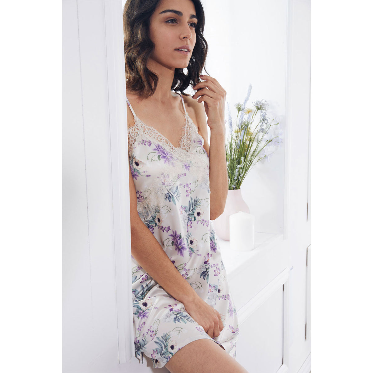 Camicia da notte donna Admas 51461 stampata