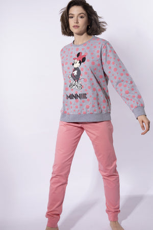 Pigiama donna Disney 54348 in cotone a pois