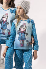 Pigiama bimba Santoro Gorjuss 54497 caldo cotone pois