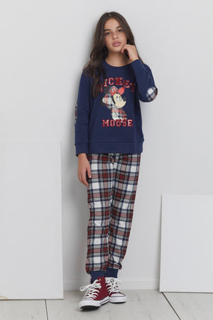 Pigiama bambina Disney 55474 caldo cotone blu