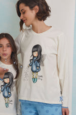 Pigiama donna Santoro Gorjuss 55528 lungo caldo cotone