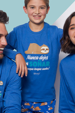 Pigiama bimbo caldo cotone Mr. Wonderful 55729 con bradipo