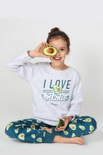 Pigiama bimba caldo cotone Mr. Wonderful 55744 grigio petrolio
