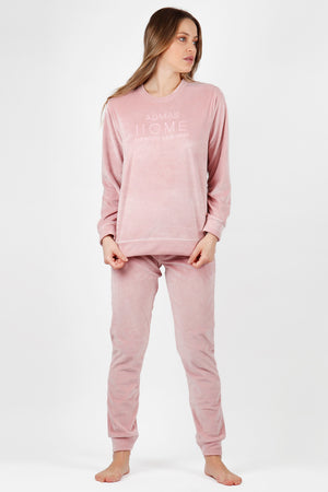 Pigiama donna invernale in vellutino Admas 56192