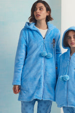 Giacca camera donna Santoro Gorjuss 57416 azzurro pile sherpa