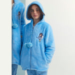 Giacca camera bambina celeste pile sherpa Santoro Gorjuss 57417