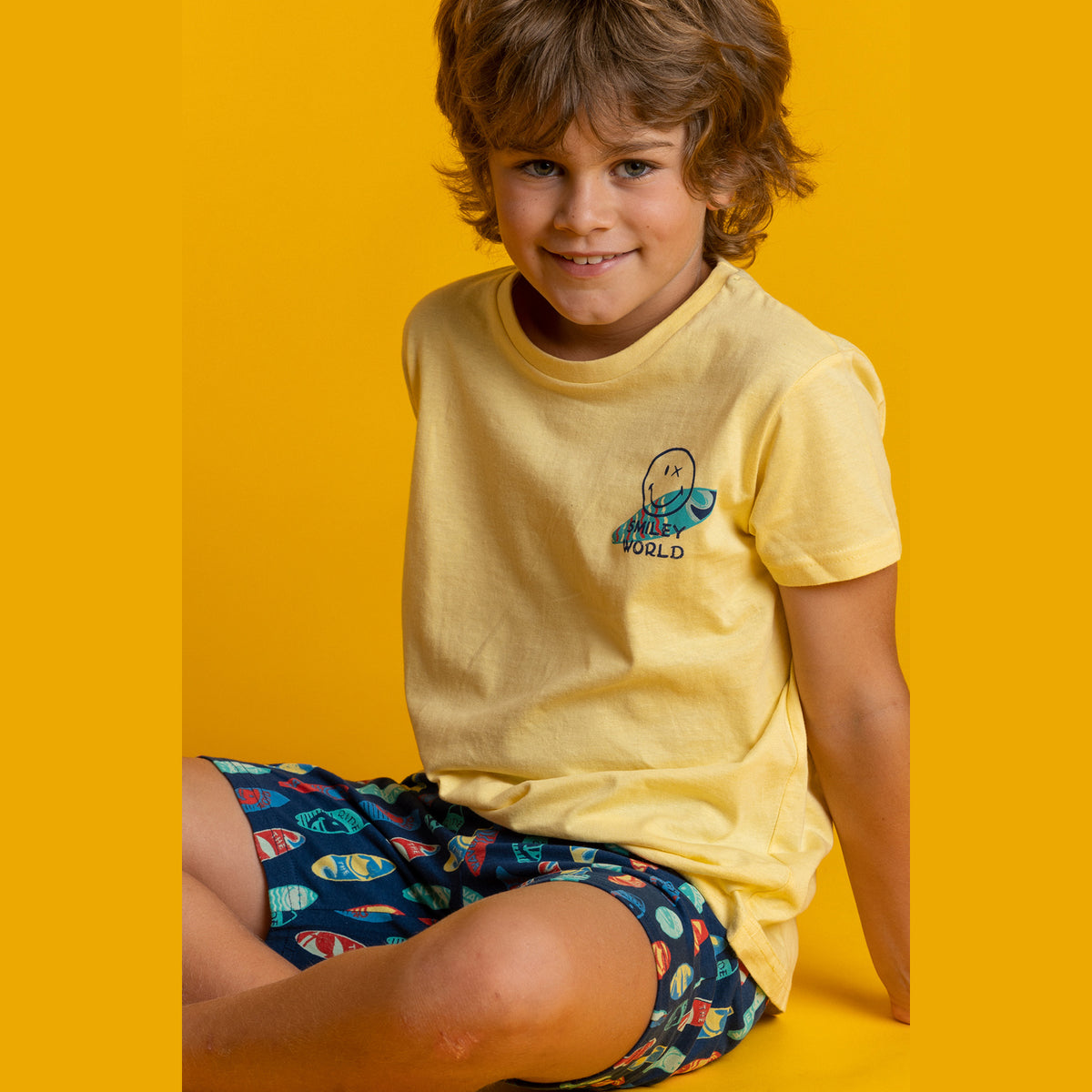 Pigiama bambino Smiley 60993 100% cotone
