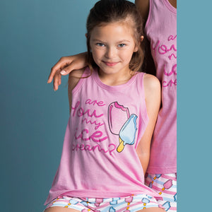 Pigiama bimba canotta + shorts ice cream Admas 62350