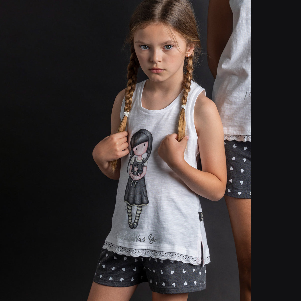 Pigiama bimba estivo cotone Mercoledì Addams Santoro 62402