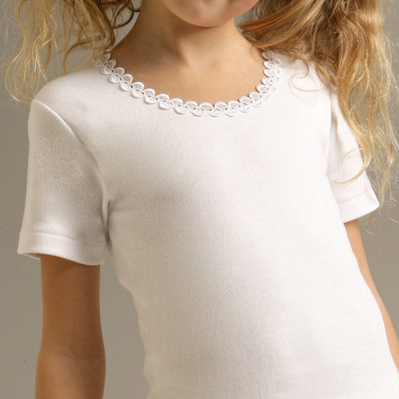 Maglietta intima Brezze bambina manica corta caldo cotone