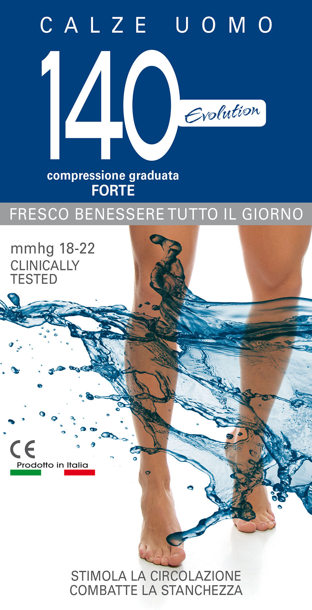 Calze uomo compressione graduata Cabifi 140 den 