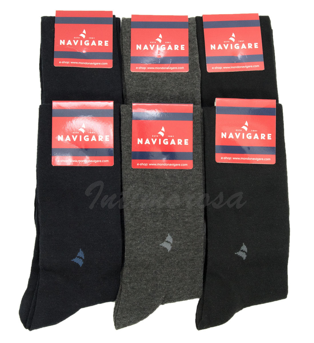 Calze uomo lunghe Navigare caldo cotone 6 paia assortito