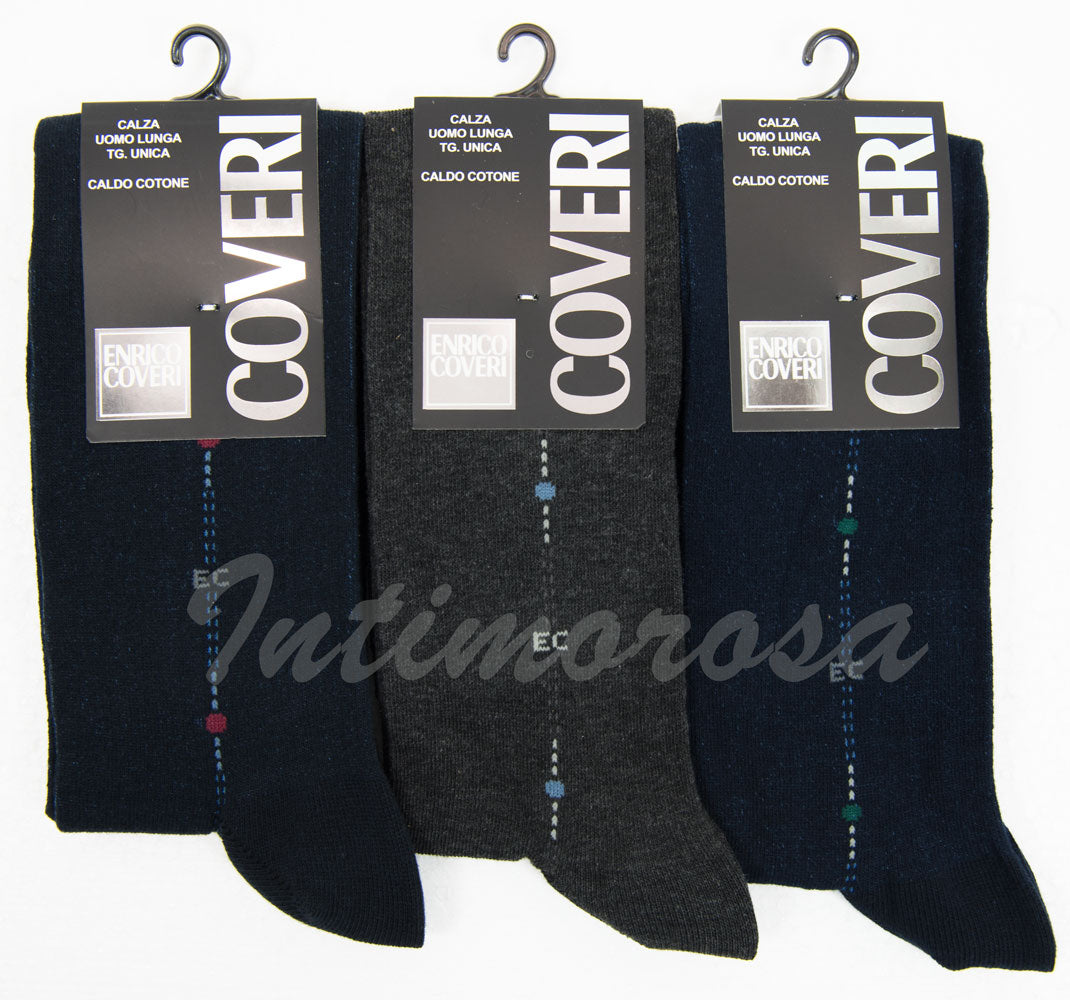 Calze uomo lunghe Enrico Coveri caldo cotone 3 paia