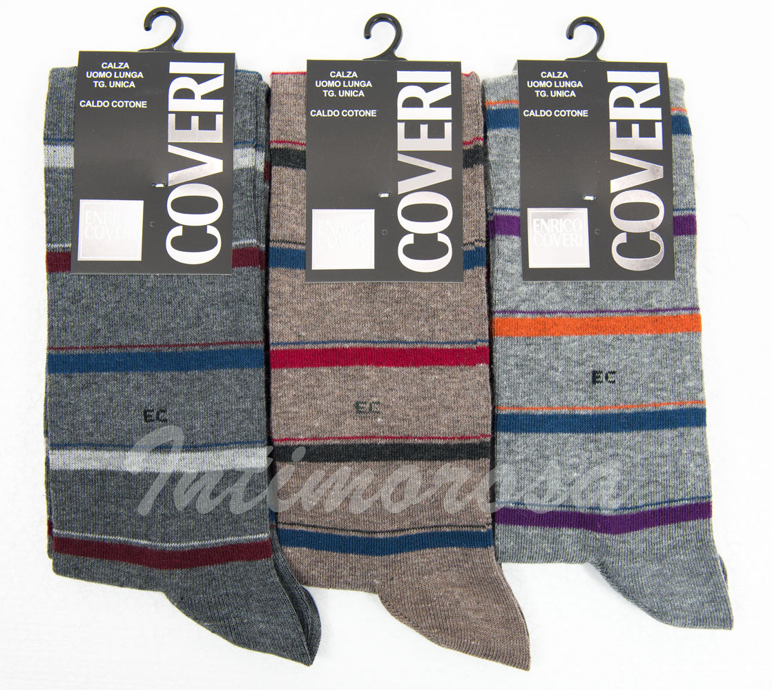Calze uomo lunghe Enrico Coveri caldo cotone 3 paia