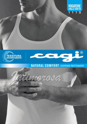 Canottiera uomo 1110 Cagi cotone spalla stretta 