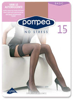 Calze autoreggenti Pompea vani 15 den velati 3 paia