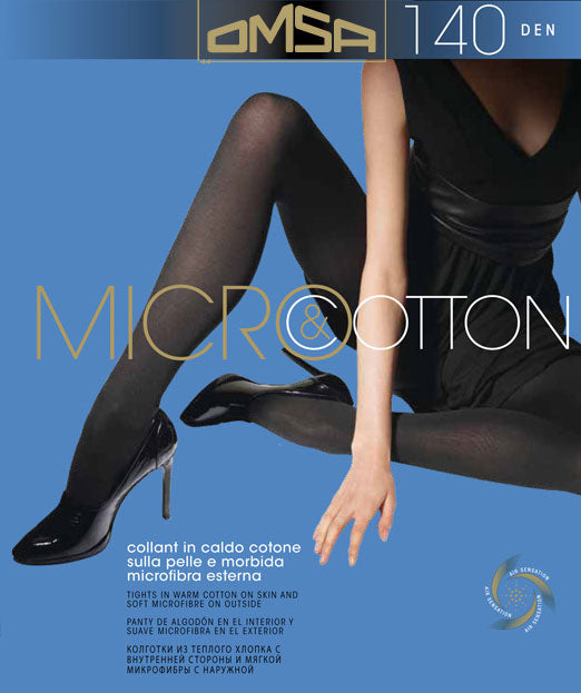 Collant caldo cotone Omsa micro & cotton 140 den