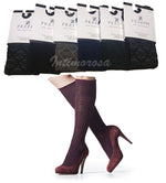 Calze lunghe gambaletto donna Pezzini fantasia jacquard- 6 paia