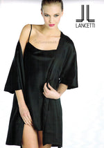 Completo Vestaglia e sottoveste Lancetti raso nero