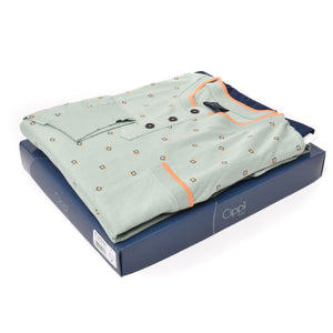 Pigiama uomo 100% cotone Cippi 0479-S23 salvia blu