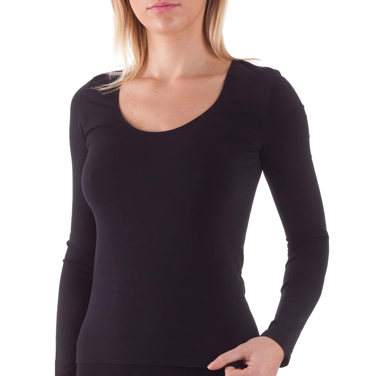 Maglia donna Bellissima 072 scollo americano microfibra