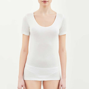 Maglia donna maniche corte cotone e lana Ragno 072457