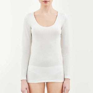 Maglia donna manica lunga lana e cotone Ragno 072459