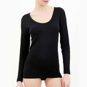 Maglia donna manica lunga lana e cotone Ragno 072459