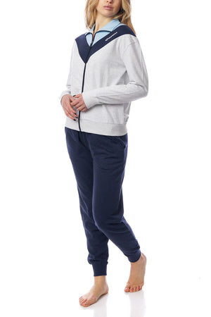Tuta donna cotone Superga SWS23200 navy celeste grigio