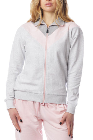 Tuta donna cotone Superga SWS23200 rosa grigio melange