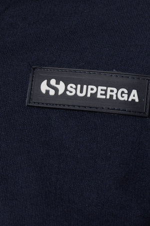 Tuta donna cotone Superga full zip SWS23207 blu navy