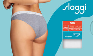 Slip donna Sloggi 100 mini vita bassa cotone 2 pezzi