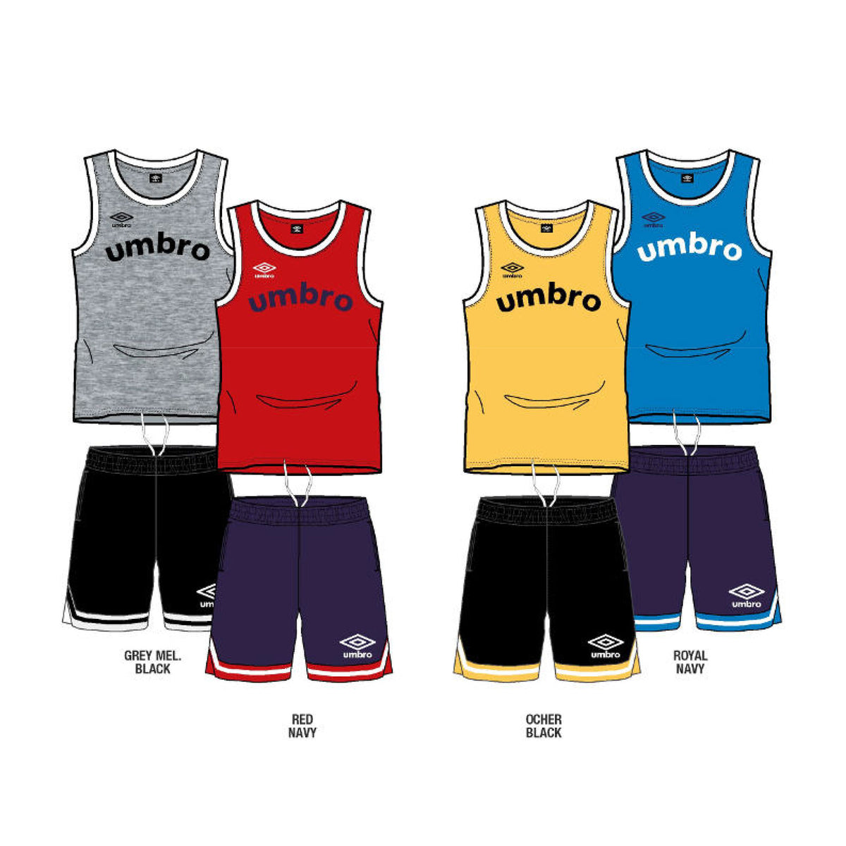 Pigiama uomo tuta Umbro 10214 canotta + pantaloncino