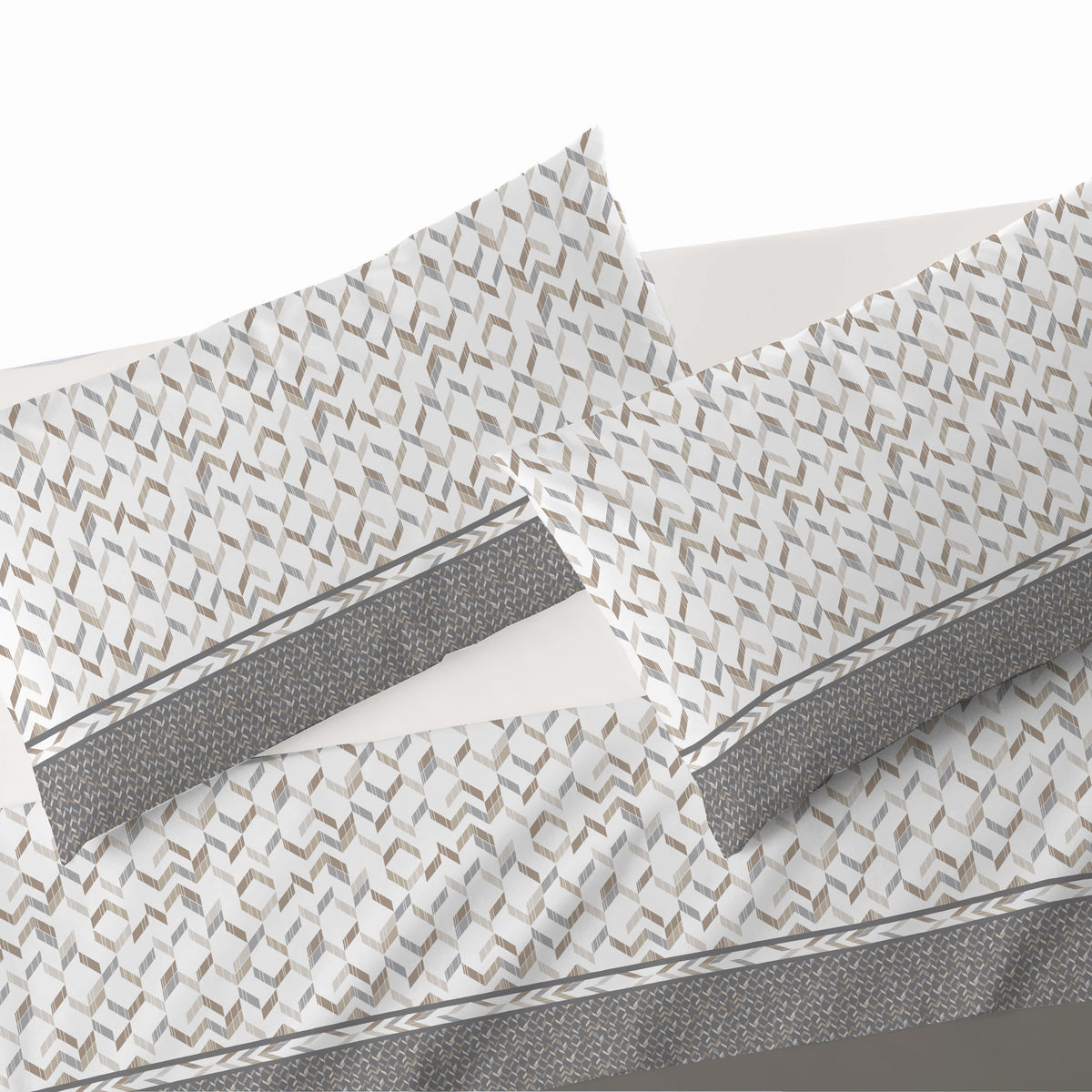 Completo letto matrimoniale cotone made in Italy Vegas Biancaluna
